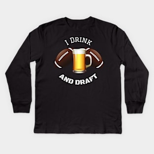 Drink and Draft Kids Long Sleeve T-Shirt